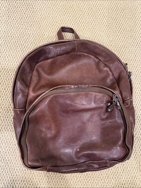 Boss Classic Burgandy Leather Men's Backpack - Timeless Everyday Bag